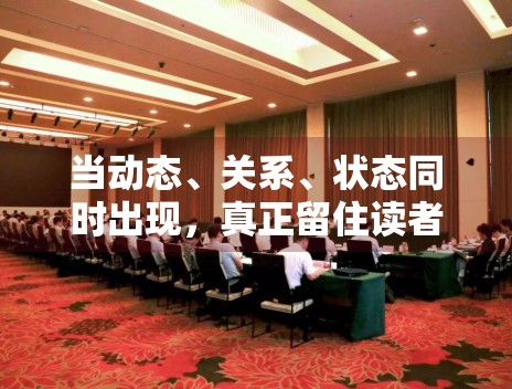 当动态、关系、状态同时出现，真正留住读者的是哪一部分